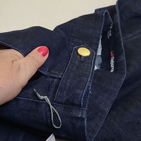 NEW 16 WIDE LEG LIZ CLAIRBORNE DARK WASH MID RISE TROUSERS JEANS 1X NWT - Picture 13 of 13